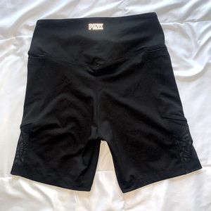VS Pink Black Biker Shorts